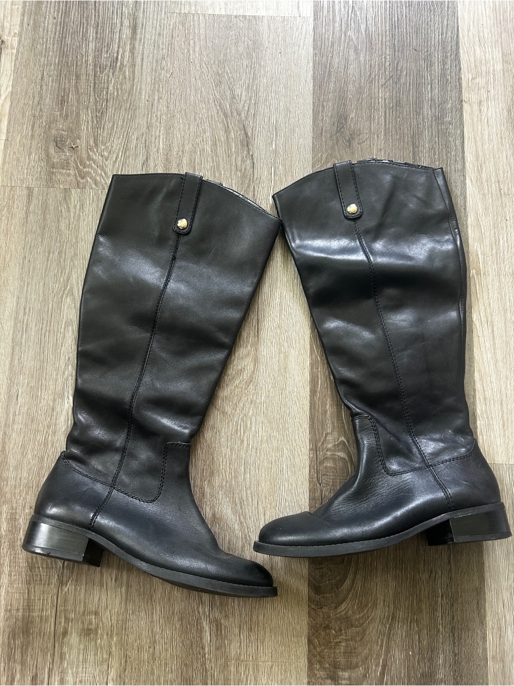 I.N.C. Classic Women's Black Leather Knee-High Boots